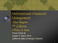 Multinational Financial Management Alan Shapiro 7th Edition J.Wiley PowerPoint PPT Presentation