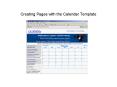 Creating Pages with the Calendar Template PowerPoint PPT Presentation