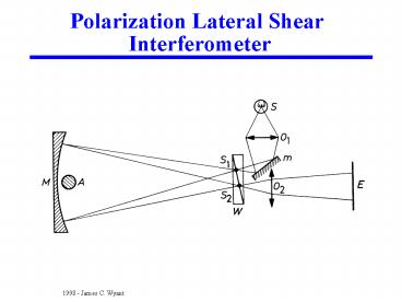 Polarization Lateral Shear Interferometer