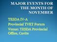 MAJOR EVENTS FOR THE MONTH OF NOVEMBER PowerPoint PPT Presentation