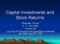 Capital Investments and Stock Returns PowerPoint PPT Presentation