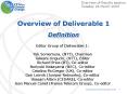 Overview of Deliverable 1 Definition PowerPoint PPT Presentation