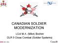 CANADIAN SOLDIER MODERNIZATION PowerPoint PPT Presentation