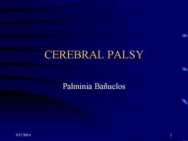 CEREBRAL PALSY