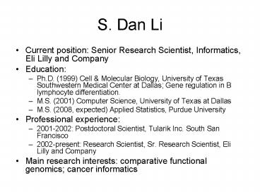 S' Dan Li