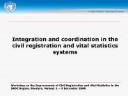 Data on births and deaths in Africa