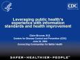 Leveraging public healths experience with information standards and health improvement PowerPoint PPT Presentation
