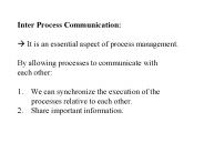 Inter Process Communication: