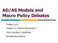 AD/AS Models and Macro Policy Debates PowerPoint PPT Presentation
