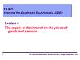 The Impact of the Internet on the prices of goods and services PowerPoint PPT Presentation