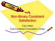Non-Binary Constraint Satisfaction