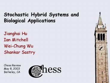 Stochastic Hybrid Systems and Biological Applications