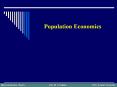 Population Economics PowerPoint PPT Presentation