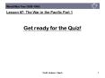 Get ready for the Quiz! PowerPoint PPT Presentation