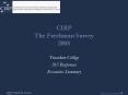 CIRP The Freshman Survey 2008 PowerPoint PPT Presentation
