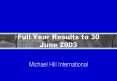 Full Year Results to 30 June 2003 PowerPoint PPT Presentation