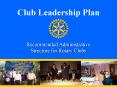 Club Leadership Plan PowerPoint PPT Presentation