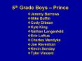 5th Grade Boys Prince PowerPoint PPT Presentation