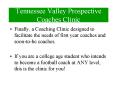 Tennessee Valley Prospective Coaches Clinic PowerPoint PPT Presentation