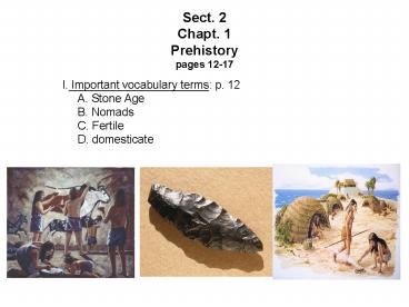 Sect' 2 Chapt' 1 Prehistory pages 1217