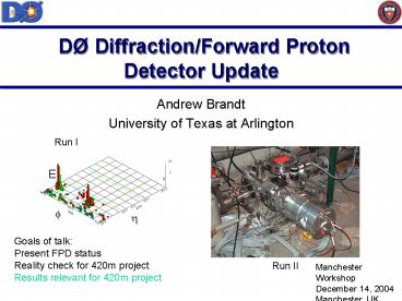 D DiffractionForward Proton Detector Update