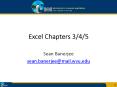 Excel Chapters 345 PowerPoint PPT Presentation