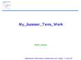 My_Summer_Term_Work PowerPoint PPT Presentation