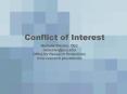 Conflict of Interest PowerPoint PPT Presentation