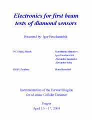 Electronics for first beam tests of diamond sensors