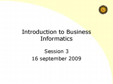 Introduction to Business Informatics