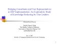 Bridging Consultants and User Representatives in ERP Implementation: An Exploratory Study of Knowled PowerPoint PPT Presentation