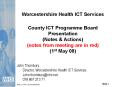 WHICTS County ICT Programme Board PowerPoint PPT Presentation