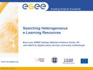 Searching Heterogeneous e-Learning Resources