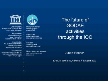 The future of GODAE activities through the IOC