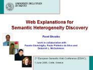 Web Explanations for Semantic Heterogeneity Discovery