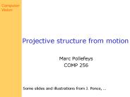 Projective structure from motion