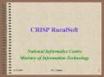 CRISP RuralSoft PowerPoint PPT Presentation
