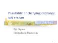 Possibility of changing exchange rate system PowerPoint PPT Presentation