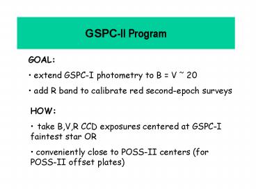 GSPCII Program
