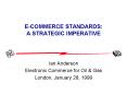 E-COMMERCE STANDARDS: A STRATEGIC IMPERATIVE PowerPoint PPT Presentation
