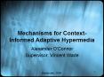 Mechanisms for ContextInformed Adaptive Hypermedia PowerPoint PPT Presentation