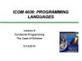 ICOM 4036: PROGRAMMING LANGUAGES PowerPoint PPT Presentation