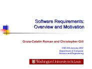 Software Requirements: Overview and Motivation