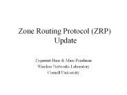 Zone Routing Protocol (ZRP) Update