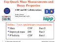 Top Quark Mass Measurements and Decay Properties PowerPoint PPT Presentation