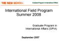 Graduate Program in International Affairs GPIA PowerPoint PPT Presentation