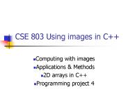 CSE 803 Using images in C