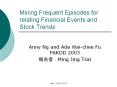 Mining Frequent Episodes for relating Financial Events and Stock Trends PowerPoint PPT Presentation