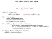 Total cross section calculation