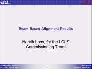 BeamBased Alignment Results